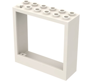 LEGO Bílá Dveře Rám 2 x 6 x 5