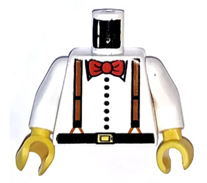 LEGO hvid Dr. Charles Lightning Torso med hvid Arme og Gul Hænder (973 / 73403)