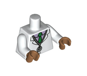 LEGO Wit Dr Hibbert Minifig Torso (973 / 88585)