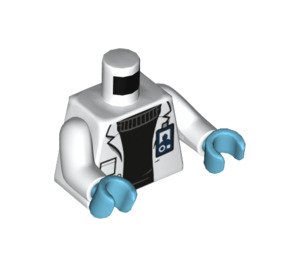 LEGO White Dr Wu Minifig Torso (973 / 76382)