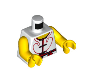 LEGO White Dragon Boat Minifig Torso (973 / 76382)