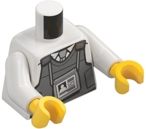 LEGO Wit Bestuurder Minifiguur Torso (973 / 76382)