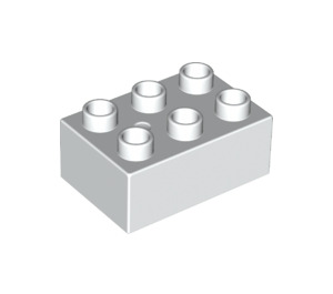 LEGO Weiß Duplo Backstein 2 x 3 (87084)