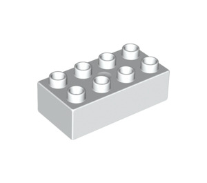 LEGO Weiß Duplo Backstein 2 x 4 (3011 / 31459)