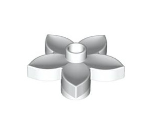 LEGO Weiß Duplo Blume mit 5 Angular Blütenblätter (6510 / 52639)