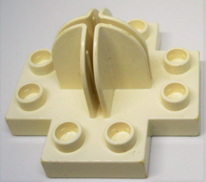 LEGO White Duplo Holder with Base 4 x 4 x 2 Cross (42058)