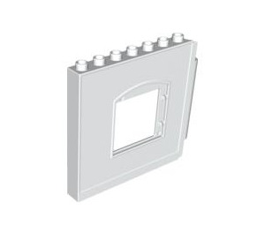 LEGO White Duplo Panel 1 x 8 x 6 with Window - Left (51260)
