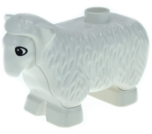LEGO White Duplo Sheep with White Face