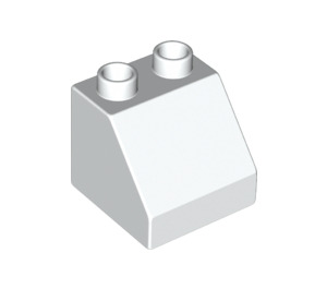 LEGO blanc Duplo Pente 2 x 2 x 1.5 (45°) (6474 / 67199)
