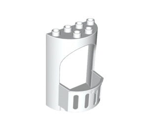 LEGO White Duplo Tower with Balcony 3 x 4 x 5 (98236)
