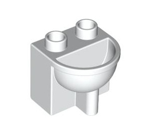 LEGO White Duplo Wash Basin (4892 / 21990)