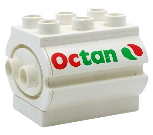 LEGO White Duplo Watertank with Red and Green Octan (6429)