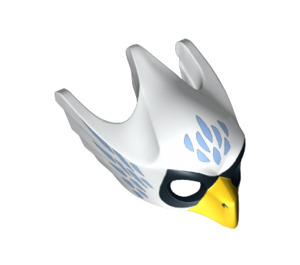 LEGO White Eagle Mask with Black Eye Circles and Blue Feathers (12549 / 12852)