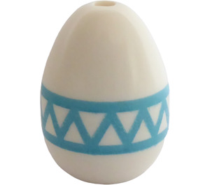 LEGO White Egg with Easter Egg Zigzag Pattern (24946)