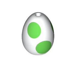 LEGO Weiß Ei mit Green Spots (24946 / 105706)