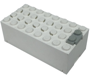 LEGO Wit Electric 9V Battery Doos 4 x 8 x 2.3 met Onderzijde Deksel (4760)