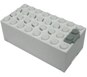 LEGO Vit Electric 9V Batteri Låda 4 x 8 x 2.3 med Botten Lock (4760 / 73955)