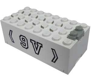 LEGO White Electric 9V Battery Box 4 x 8 x 2.333 Cover with "9V" (4760)