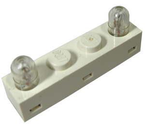 LEGO blanc Electric Light & Sound Brique 1 x 4 avec Twin Haut Lights (4771)