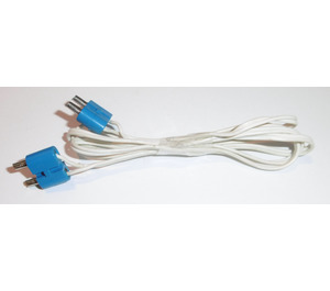 LEGO White Electric Wire 4.5v, 96 Length, with Blue 2-Prong Connectors