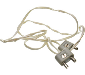 LEGO White Electric Wire (4.5v) 96L with Light Gray 2-prong Connectors