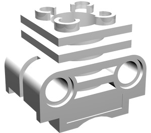 LEGO White Engine Cylinder with Slots in Side (2850 / 32061)