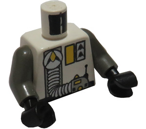 LEGO White Explorien with Breathing Apparatus and Visor, head with headset Torso (973)