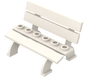 LEGO White Fabuland Bench Seat (2041)