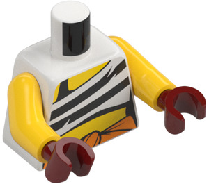 LEGO Wit Vrouwelijk Boef Minifiguur Torso (973 / 76382)