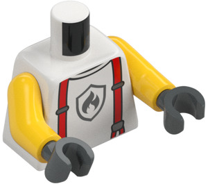 LEGO Wit Vrouwelijk Brandweerman met Wit Shirt Minifiguur Torso (973 / 76382)