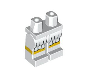 LEGO Hvit Kvinne Ben med Tennis Skjørt og Gul Band (3815 / 93454)