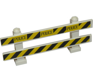 LEGO White Fence 1 x 8 x 2 with Crime Scene Tape Sticker (6079)