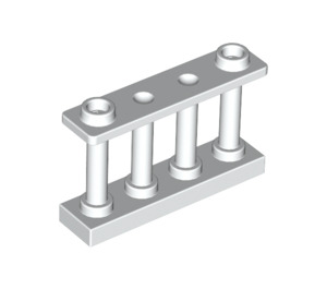 LEGO White Fence Spindled 1 x 4 x 2 with 2 Top Studs (30055)