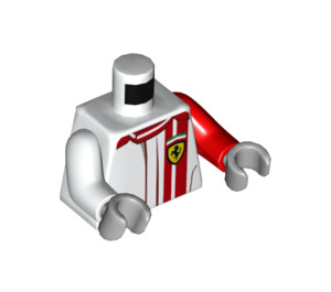 LEGO blanc Ferrari F40 Driver Minifig Torse (973 / 76382)