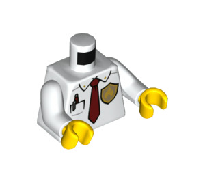 LEGO Bianco Fuoco Marshall Finn McCormack con Rosso Tie e Distintivo Minifigure Busto (973 / 76382)