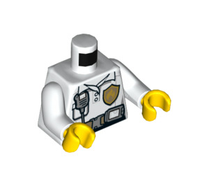 LEGO White Firefighter Torso with Walkie Talkie (973 / 76382)