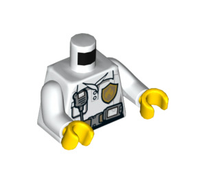 LEGO Bianco Pompiere Busto con Ricetrasmittente (973 / 76382)