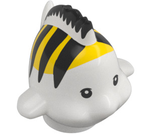 LEGO White Fish with Black and Yellow (104054)