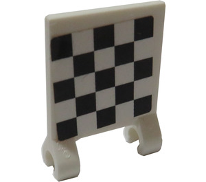 LEGO Weiß Flagge 2 x 2 mit Checkered Flagge auf Both Sides Aufkleber ohne ausgestellten Rand (2335)