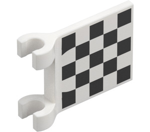 LEGO White Flag 2 x 2 with Chequered without Flared Edge (67116 / 100961)