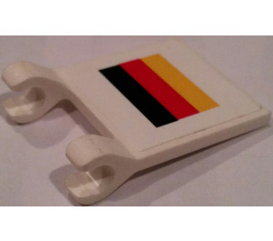LEGO White Flag 2 x 2 with German Flag Sticker without Flared Edge (2335)
