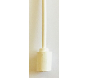 LEGO White Flag on Flagpole with Denmark without Bottom Lip (776)