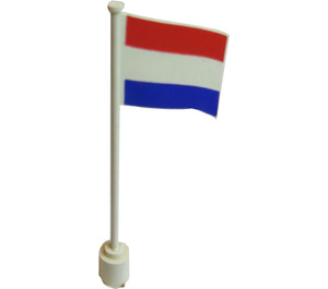 LEGO Blanc Drapeau sur Flagpole avec The Netherlands avec lèvre inférieure (777)