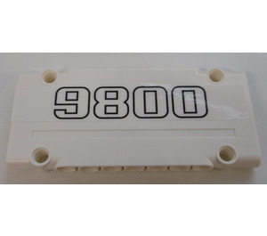 LEGO White Flat Panel 5 x 11 with '9800' Sticker (64782)