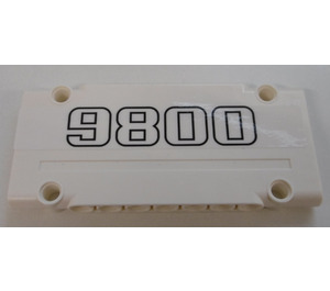 LEGO Wit Vlak Paneel 5 x 11 met '9800' Sticker (64782)