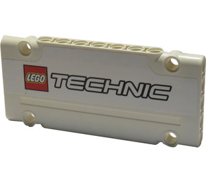 LEGO blanc Plat Panneau 5 x 11 avec LEGO TECHNIC Autocollant (64782)