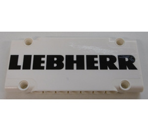 LEGO White Flat Panel 5 x 11 with 'LIEBHERR' Sticker (64782)