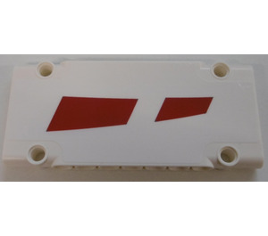 LEGO Blanc Plat Panneau 5 x 11 avec Rouge Areas (Droite) Autocollant (64782)