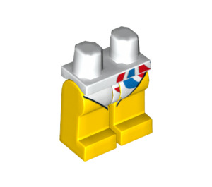 LEGO White Flexible Gymnast Minifigure Hips and Legs (3815 / 12552)
