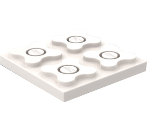 LEGO White Flower Plate 4 x 4 (33062)